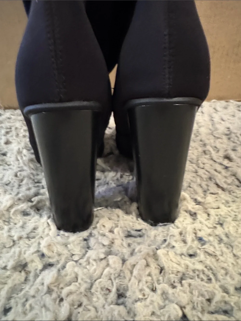 🖤Yoki Black Over-the-Knee Stretch Heeled Boots